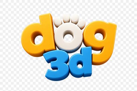 dog 3d logo